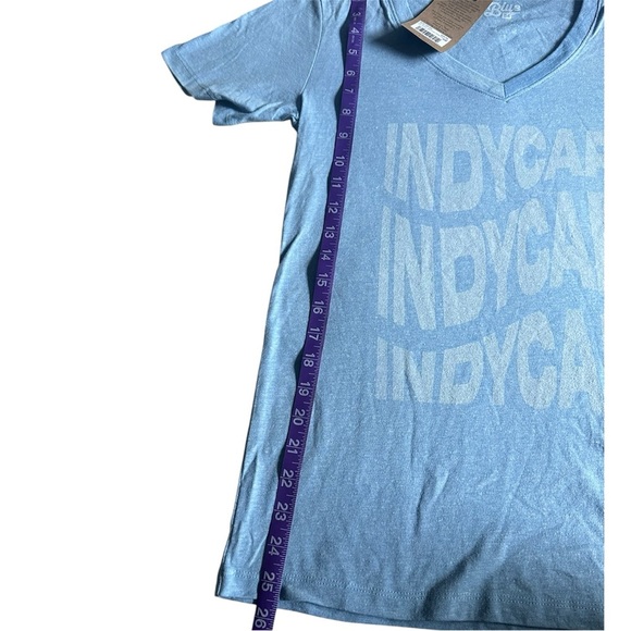 IndyCar women’s V-neck short sleeved T-shirt, light blue NWT Size small - Picture 5 of 5